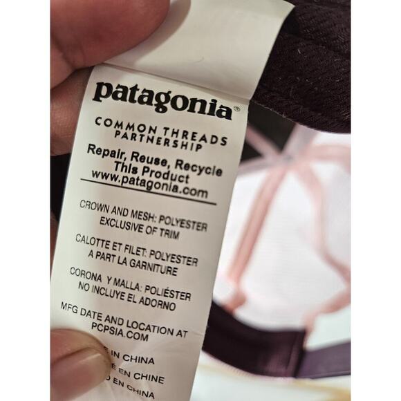 Patagonia Wish Tails Ruby Red Duckbill Trucker Hat Running Cycling - Picture 4 of 6